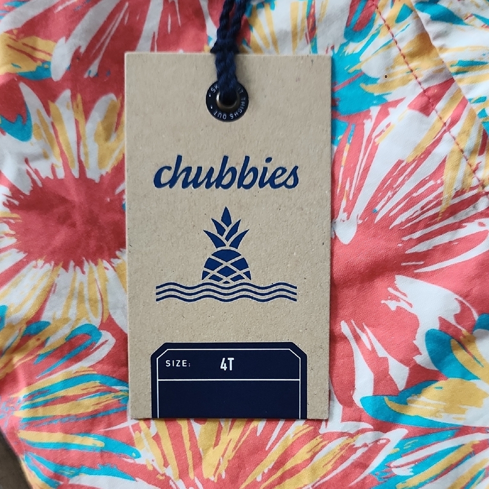 Chubbies Lil Coral Frondzy Sunday Shirt 4T - Picture 2 of 5